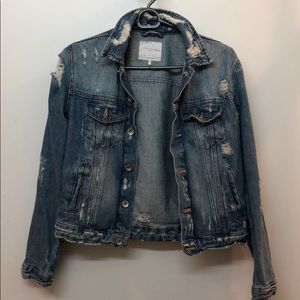 Small Ripped Denim Blue Jacket
